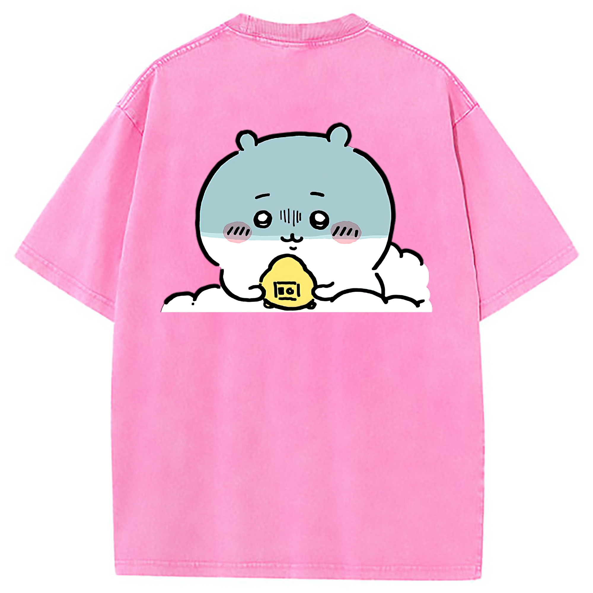 （画像用） ちいかわ ちいかわ Chii-kawa chiikawa 綿100% ヴィンテージ風 半袖Tシャツ（背面プリント）